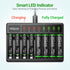 HiQuick 8 Charger,1.2V 1100mAh 16 Pack Rechargeable AAA Batteries with Bay Battery Low Self-Discharge Ni-MH AAA