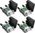 DB9 Female Connector, 4 Pack Solderless RS232 D-SUB Breakout Connector with Case, Long Bolts Tail Pipe