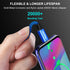 etguuds 1ft USB Type C Cable 2-Pack, 4.2A Fast Charging, Nylon Braided, Compatible with Samsung Galaxy & Moto G Series.