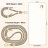UKON Cell Phone Lanyard,Crossbody Lanyard and Wrist Strap Premium Metal Buckle Phone Charms with 2 X Phone Patch Compatible with All Smartphone(Khaki)