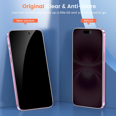 Fotbor 2Pack iPhone 16 Privacy Screen Protector with 2Pack Camera Lens Protector, Anti Spy Tempered Glass Kit