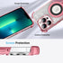 KANGHAR for iPhone 13 Pro Max Case, MagSafe Support, Kickstand, Electroplate Edge, Shockproof, Pink