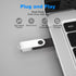 TOSPLUS 2.0 2Pack 8GB USB Flash Drive Thumb Drives Memory Stick Jump Drive Zip Drive Black
