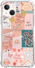 Light Pink Indie Aesthetics Collage Case for iPhone 14, Cute Girly Unique Soft TPU Bumper