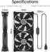 ELUTENG 140mm 3 12V Dual AC USB Computer Fan USB Fans for Cooling Speed Control Computer Fan with AC Plug for Laptop