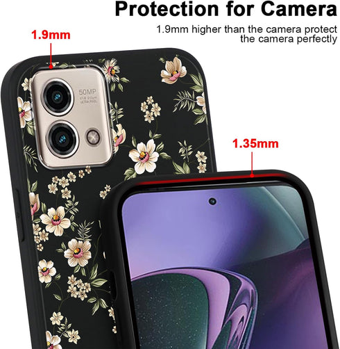 Zrutru 5G 2023 4G 6.6",White Floral Phone Case for Motorola Moto G Stylus Not Compatible with Flower Print Pattern