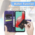 PU Leather Wallet Flip Phone Case with Wrist Strap, Card Slots Holder, Emboss Butterfly Flower Stand Case for Samsung