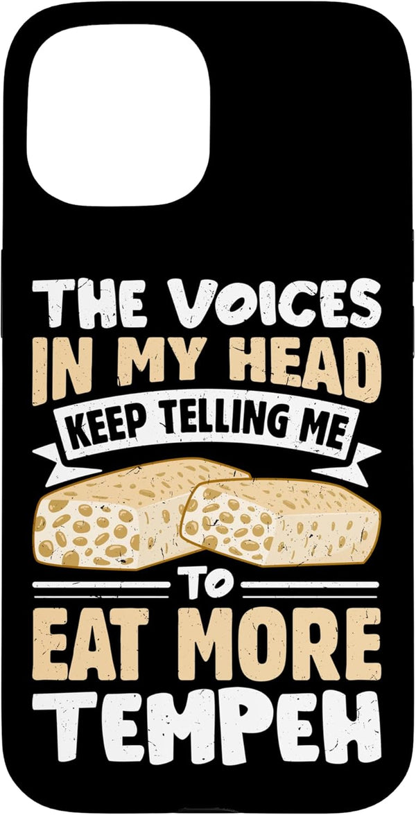 Tempeh Tofu Soy Bean Vegan Vegetarian Veggie Tempeh Eater Food Lover Design For Veggie Fans Case for iPhone 15