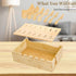 WRINGKIT 6 Bamboo Charging Station for Multiple Devices, Desktop Charging Organizer with Removable Divider Slots