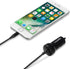 Amazon Basics 12W Car Charger with Lightning Cable (Coiled) for iPhone and Apple Devices, 1.5 ft - Black