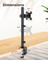 H&C(hcck&Cllassp) 13-27'' 31.5 Inch 17.6lbs 75x75-100x100mm Monitor Arm Desk Mount for Monitors, Single Extra Tall