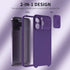 iPhone 13 Pro Max Case - Slim Magnetic Cover with Slide Lens, MagSafe Compatible, 6.7" Purple for iPhone 13 Pro Max.