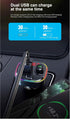 Bluetooth FM Transmitter for Car, QC3.0 & USB-C PD 18W Quick Charger, 7 Colors LED Backlit