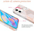 JAHOLAN Bling Glitter Sparkle Case for iPhone 12 Mini, Marble Design Clear Bumper TPU Soft Rubber Silicone Cover, 5.4