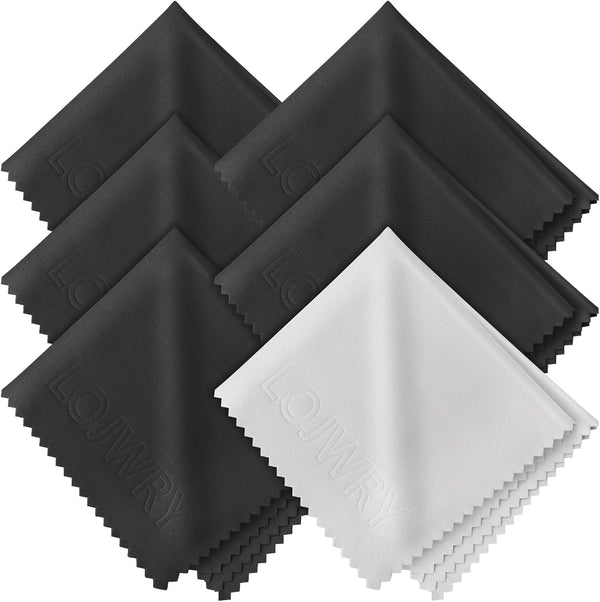 LOJWRY Eye Glass Clean Cloths 6*7in 6 Pcs, Individually Wrapped, High-Density, Ultra Soft,