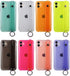 Omorro Bling Girly Case for iPhone 12 Pro Max - Glitter Candy Color Crystal Clear Cover with Adjustable Hand Finger