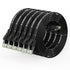 Cat 6 Ethernet Cable 3ft (6 Pack) - Flat Internet Network Cable - Black Computer Cable with Snagless RJ45 Connectors