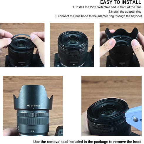 Tulip Flower Lens Hood - Compatible with RF 35mm F1.8 Macro is STM on EOS R6 R5 RP, Reversible Lens Shade