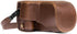 MegaGear Ever Ready Leather Camera Case for Canon EOS M6 (18-150 mm), Dark Brown with Battery Access