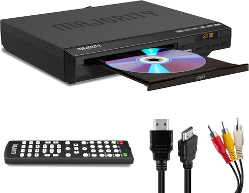 Majority 2026 Model HDMI DVD Player for TV | 1080P Region Free DVD-Players