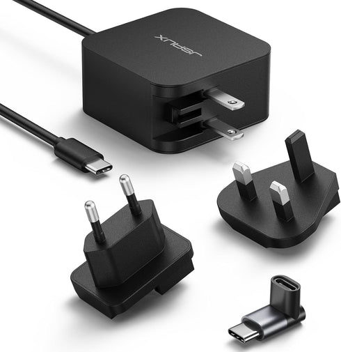 JSAUX 65W USB C Charger, 10FT Cable 65 Watt Laptop Wall Fast Charger for ROG Ally, Steam Deck, MacBook Pro/Air,