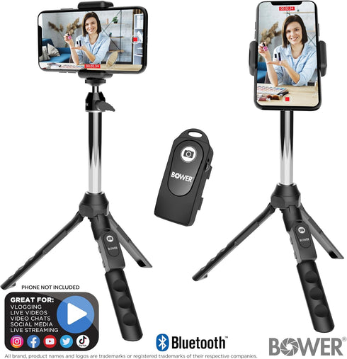 Bower 6-in-1 Multipod Tripod Selfie Stick with Remote Shutter for Smartphones