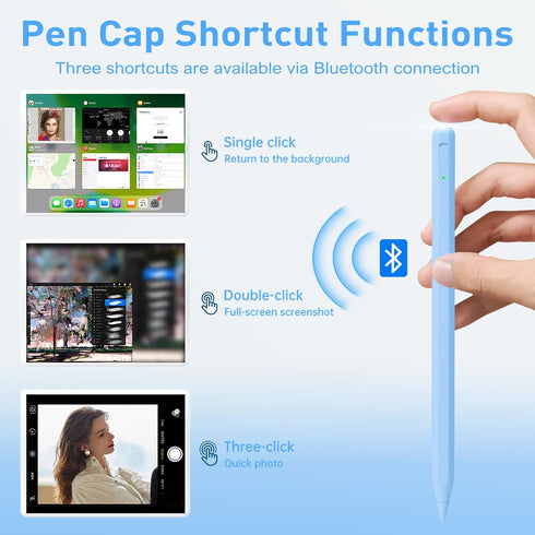 Uogic Stylus Pen for iPad, Active Pencil with 14Mins Fast Charging, Palm Rejection & Bluetooth, Compatible with