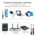 4.9/1.5M 3.5mm 1/8" TRS to Dual 6.35mm 1/4" TS Mono Y-Cable Splitter Cord with Zinc Alloy Housing for iPhone, iPod, Laptop, CD Players, Power Amplifier, Multimedia Speakers, Home Stereo Systems