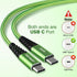 USB C to USB C Charger Cable 4-Pack 10ft Fast Charging USB C Cable, Nylon Braided 60W(5A) Type C to Type C Cable for Phone 15/15 Pro/15 Plus/15 Pro Max S22 S23 Note 20