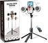 Mouzakon Selfie Stick Tripod with Fill Light, Phone Selfie Stick,Durable Stainless Steel Design,Bluetooth Remote