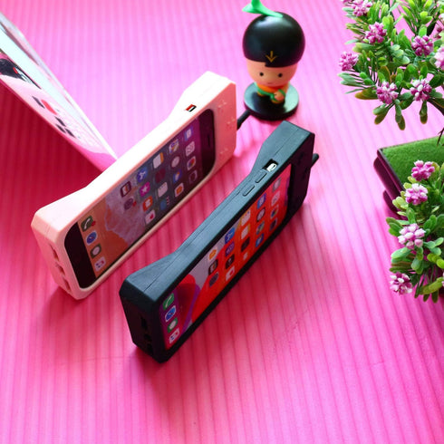 Cute Retro Classic Cellular Phone Case for iPhone X/Xs - Soft Silicone 3D Cartoon Cover, Black