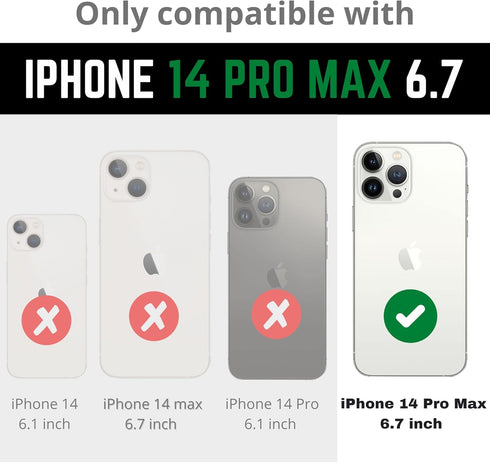 ArtsEvo Designed Case for iPhone 14 Pro Max, 6.6ft Drop Protection, Full Body Screen Camera Protective Case, Pink
