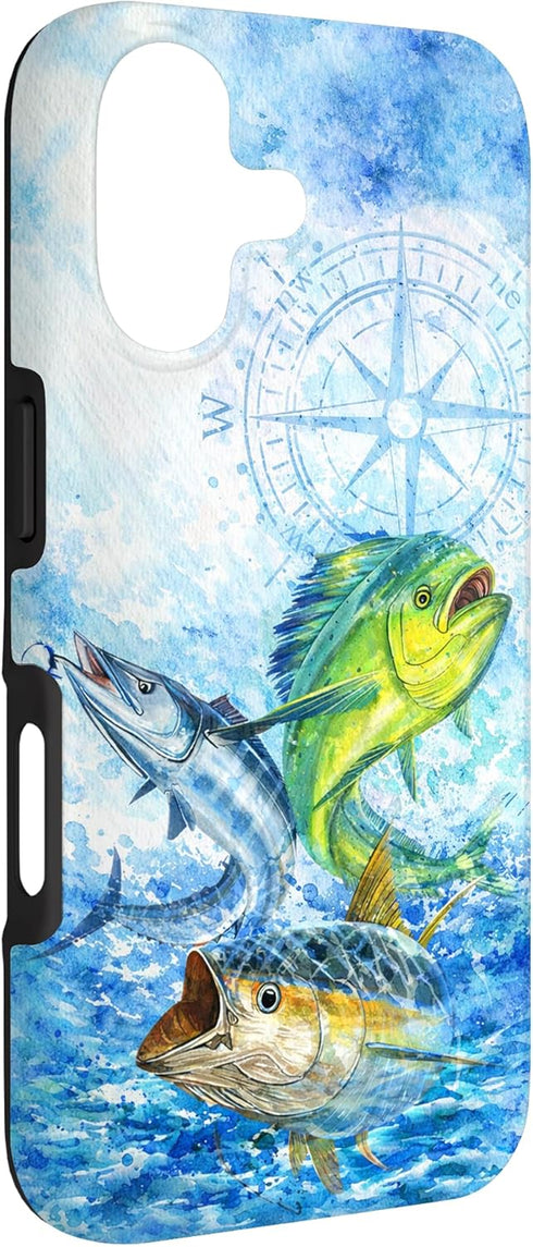 Saltwater fishing Mahi mahi, wahoo, tuna 17 Case for iPhone