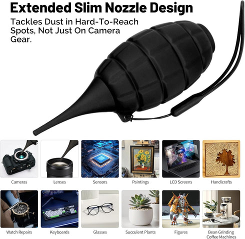 CamKix 2X CMOS Camera Cleaning Kit - Soft Tipped Upgraded Camera Sensor Blower - Compressed Air Camera Cleaner
