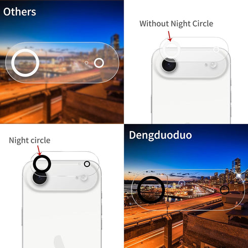 Dengduoduo 3 Pack 9H Camera Lens Protector for iPhone Air, Tempered Glass Lens Cover, Ultra HD, Hardness, Anti-Scratch