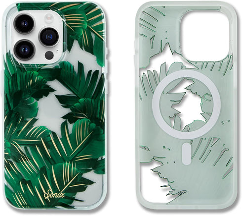 Sonix Case for iPhone 15 Pro, Compatible with MagSafe, 10ft Drop Tested, Bahama Palm Leaves