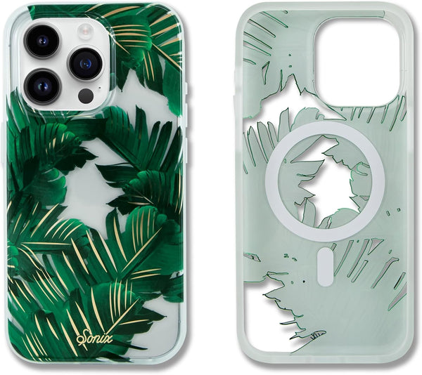 Sonix Case for iPhone 15 Pro, Compatible with MagSafe, 10ft Drop Tested, Bahama Palm Leaves
