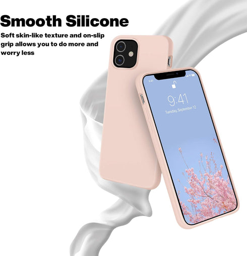 OTOFLY iPhone 12 and 12 Pro Case 6.1 inch (2020), Silky and Soft Touch Premium Liquid Silicone Rubber Full-Body