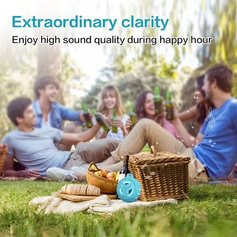 EBODA Waterproof Bluetooth Shower Speaker, IPX7 Floating Portable Wireless Speaker, 24H Playtime with RGB Light for