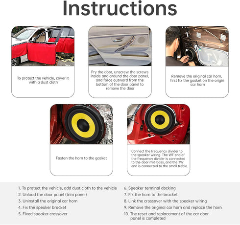 DriSentri 5 Inch Bass Loudspeaker Woofer Speaker, Car Speakers Wide Frequency Response Car Audio Stereo Speaker for Car