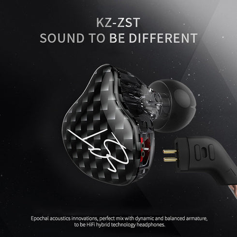 3.5mm 0.75mm 1BA 1DD Mp3 ASHATA Monitor Earbuds in Ear Monitor Headphones with Detachable Cable Right Angle Plug Pin