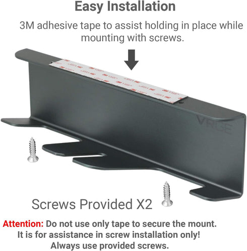VRGE VR Stand Under Desk Storage Hook Organizer for Meta Oculus Quest 3/2, PS5 VR2, Valve Index Headsets