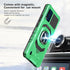Ailiber Heavy Duty Phone Case for BLU View Speed B1550VL, with Screen Protector & Ring Kickstand, Green.