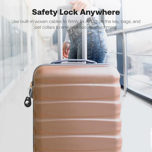 AirTag Holder 2-Pack, Keychain Case Compatible with Apple AirTag, Modern Pink Plastic Secure Holder for Keys & Bags
