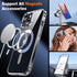 JAME Clear iPhone 15 Case, Shockproof Slim Fit, Magnetic, Compatible with MagSafe, Includes 2 Glass Screen Protectors.
