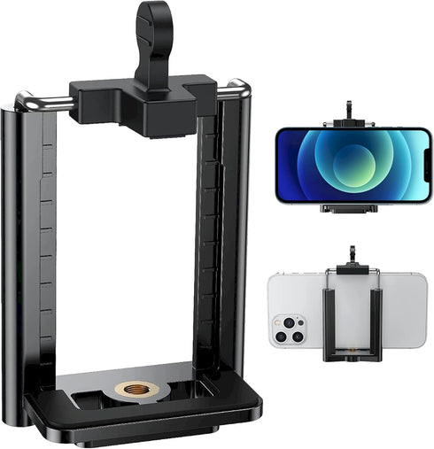 DaVoice 1/4" Tripod Phone Mount Screw Adapter, Compatible with iPhone Samsung and Cell Phones, Adjustable Smartphone