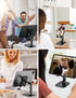 OCYCLONE Phone Stand, Adjustable Height and Angle Foldable Holder for Desk, Compatible with 4-11 Inch Devices