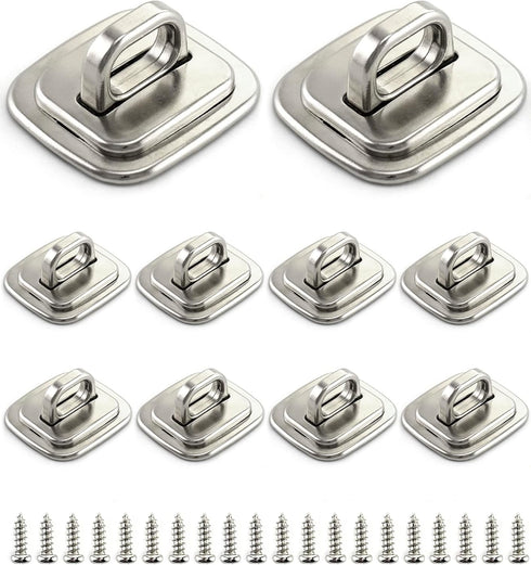 QWORK Laptop Cable Lock Anchor, 10 Pack Steel Desk Mount Anchor Accessory,