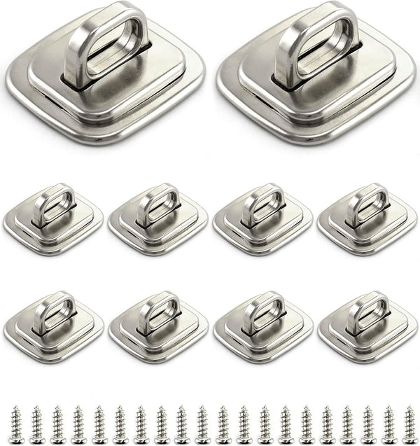 QWORK Laptop Cable Lock Anchor, 10 Pack Steel Desk Mount Anchor Accessory,