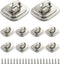 QWORK Laptop Cable Lock Anchor, 10 Pack Steel Desk Mount Anchor Accessory,